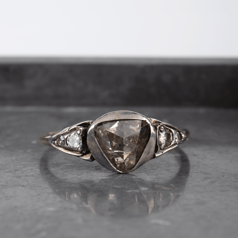 Buy Antique Georgian era emerald and diamond ring. - Kalmar Antiques